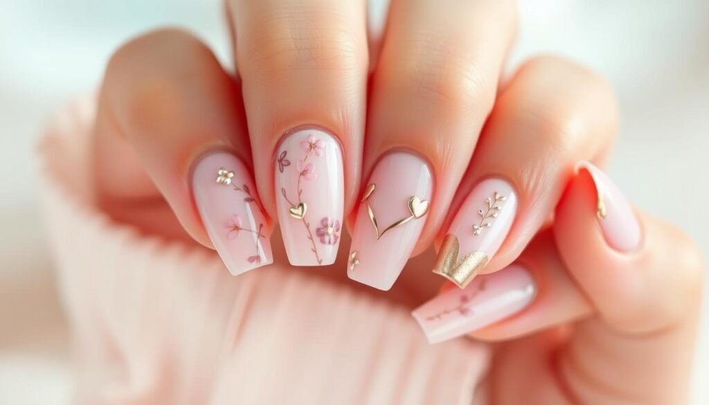 classic romantic nail designs