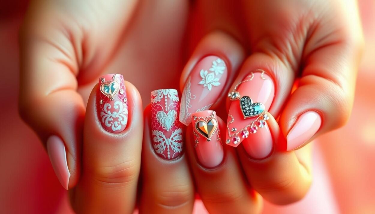 valentines day nails