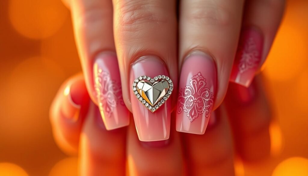 valentines nail art