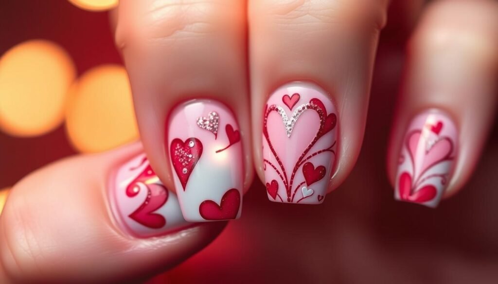 valentines nail designs