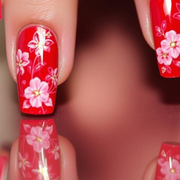 valentines nails