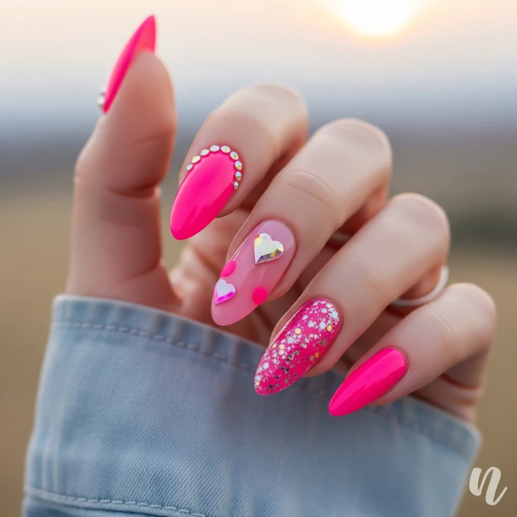 Barbiecore Pink Nails