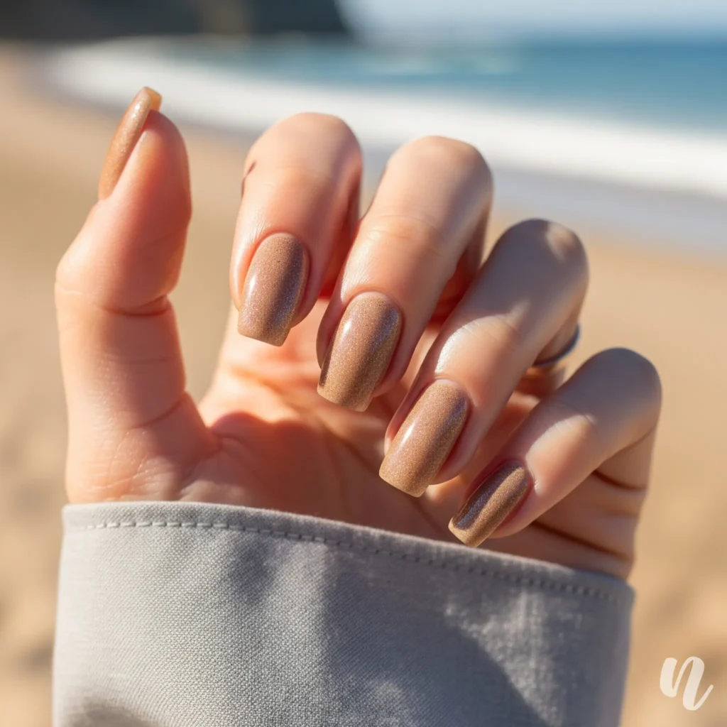 Beachy Sand Nails