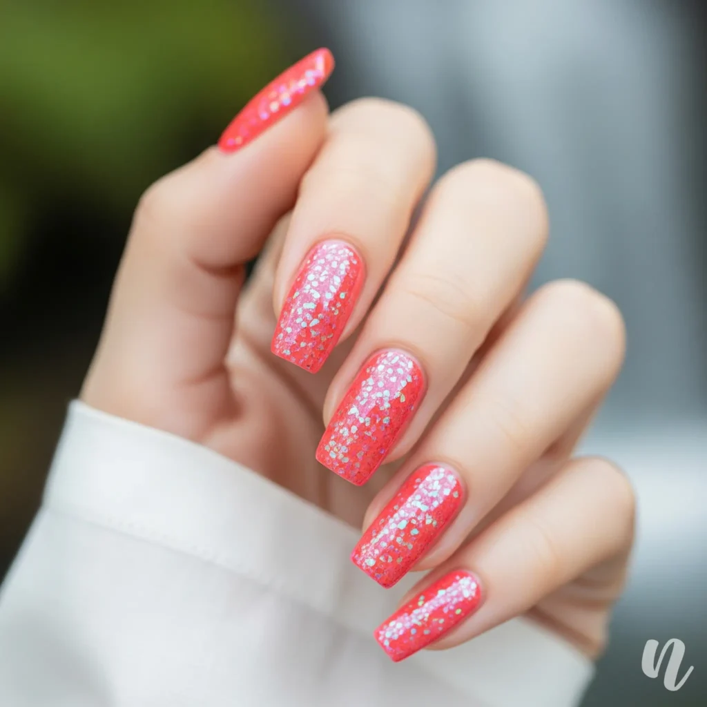 Coral Crush Nails