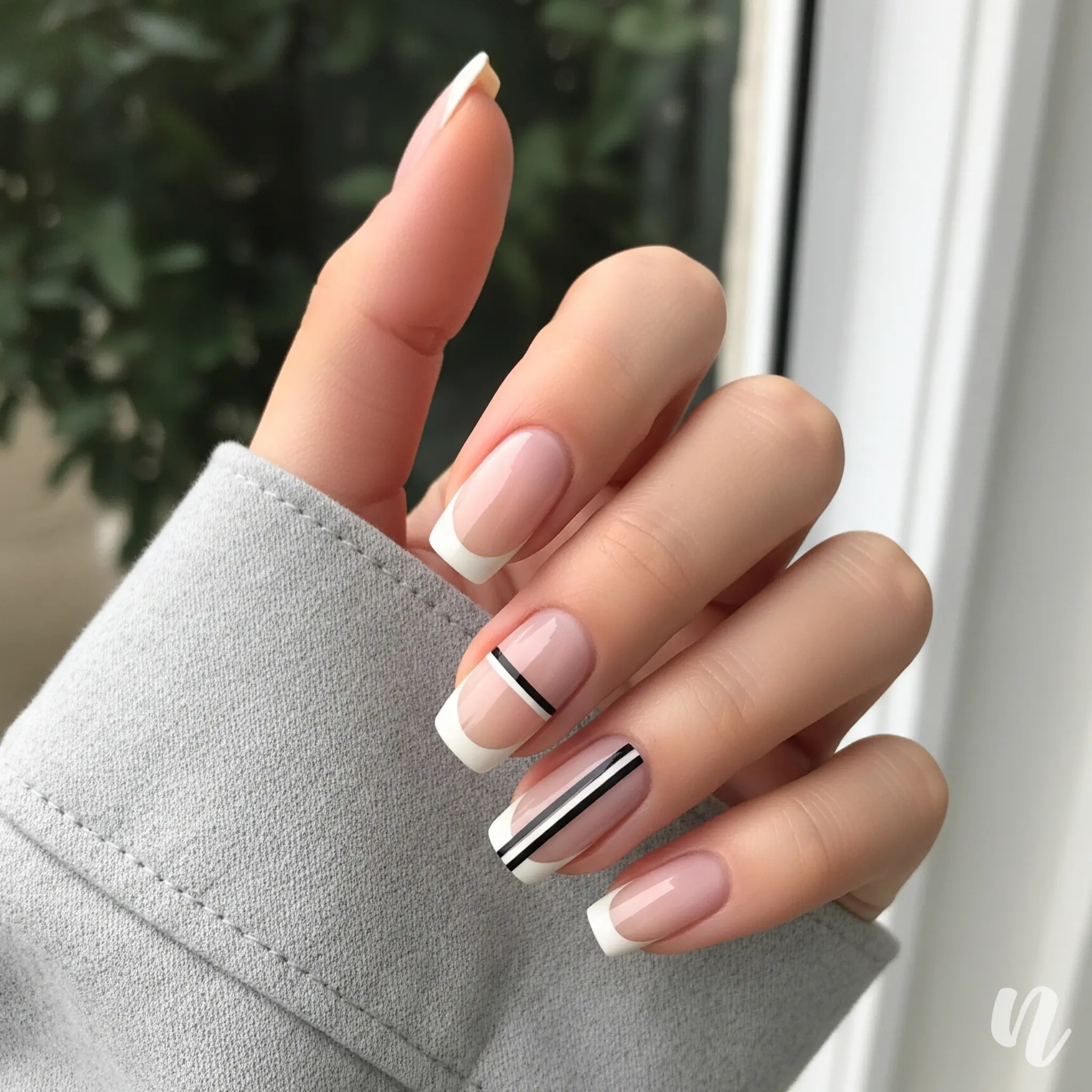 Double Line French Tips