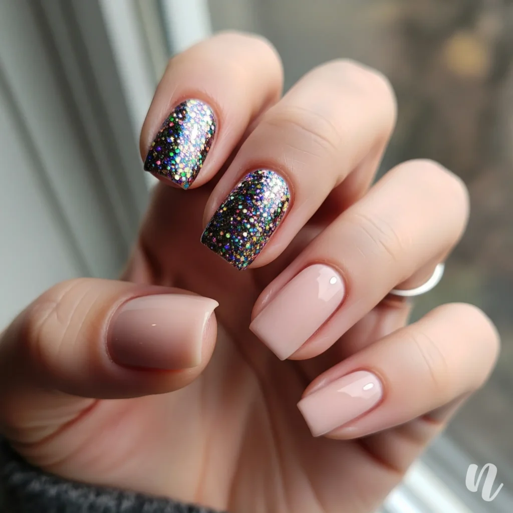 Firework Sparkle Nails