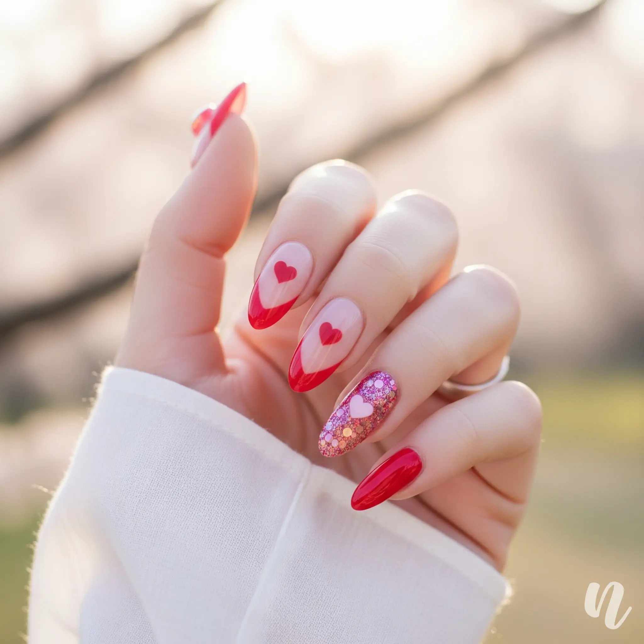 Heart-Shaped Nails