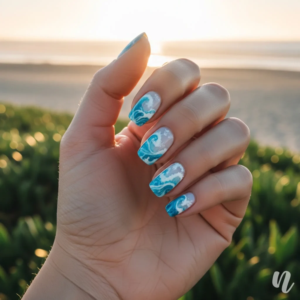 Ocean Waves Nails