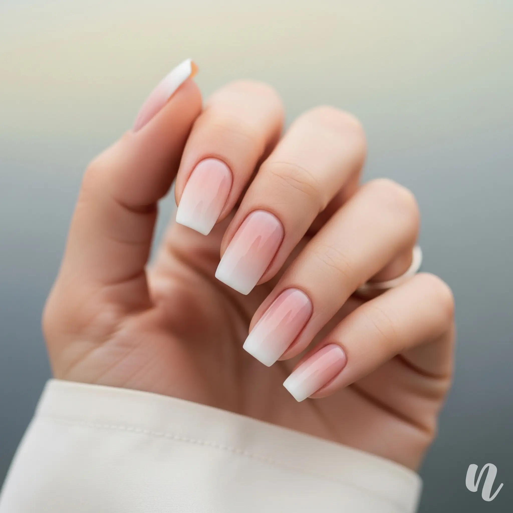 Ombre Baby Boomer Tips