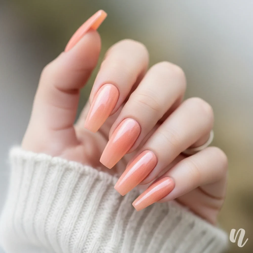 Peachy Glow Nails