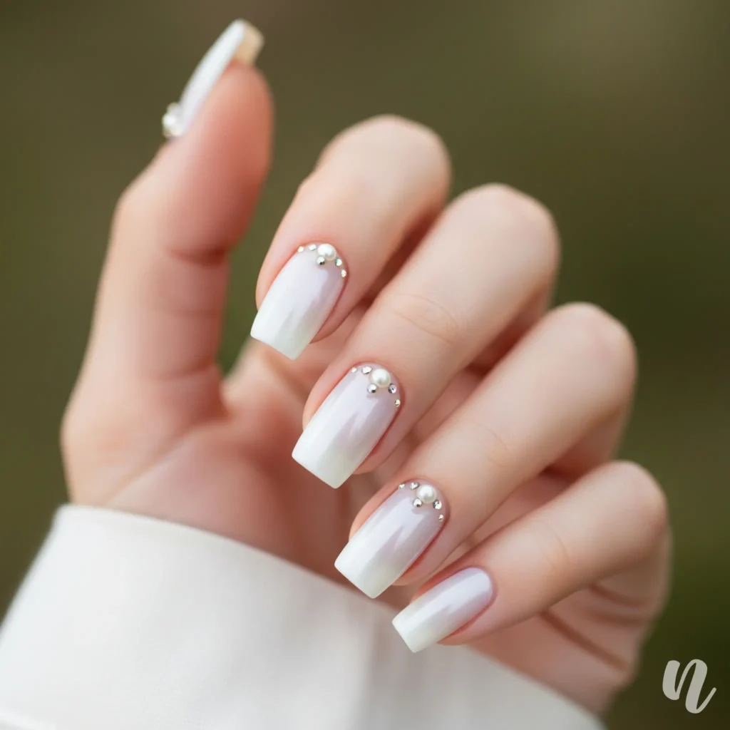 Pearl White French with Jewels