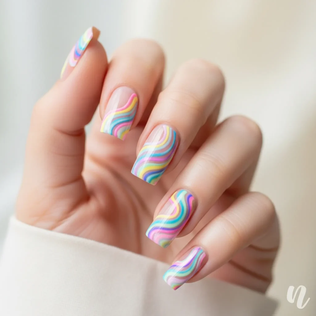 Swirled French Tips