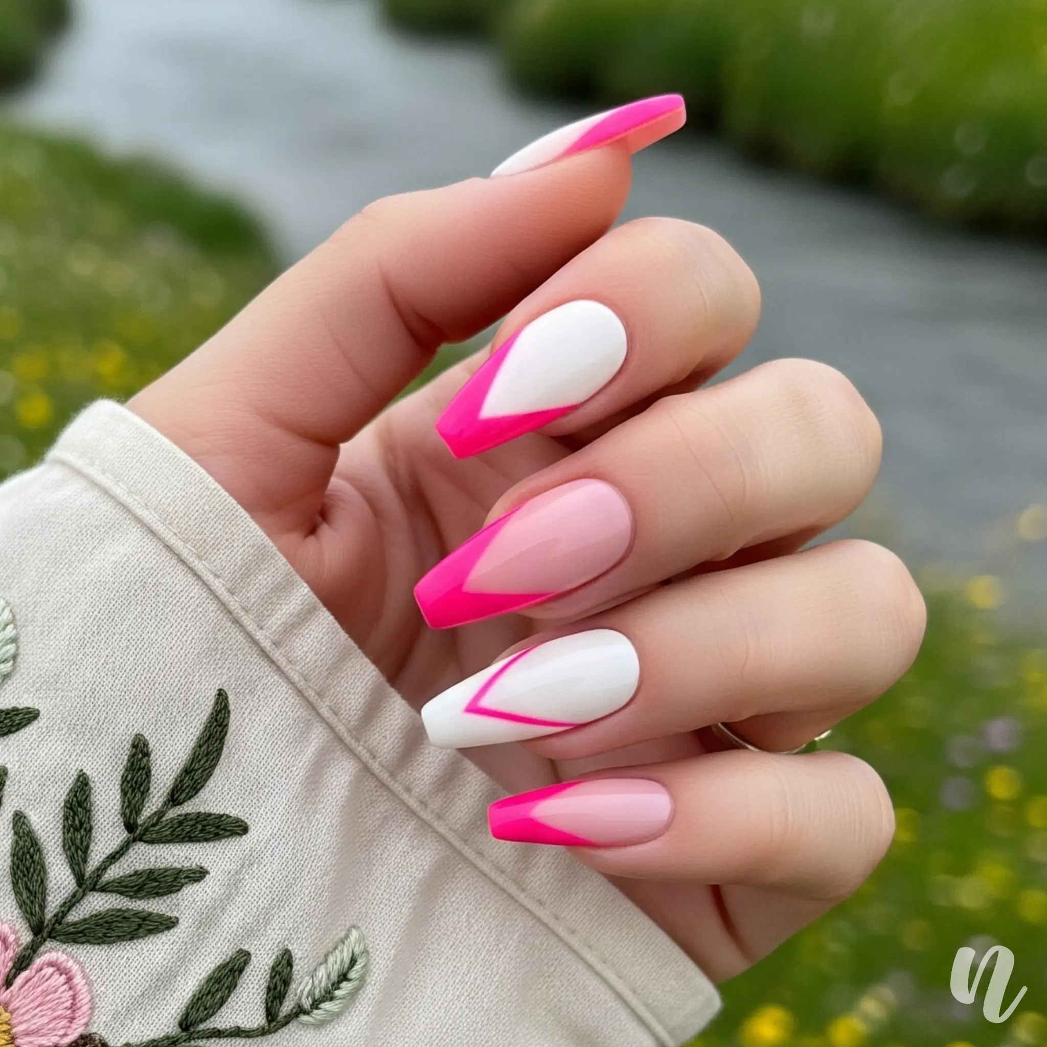 V-Shaped French Manicure