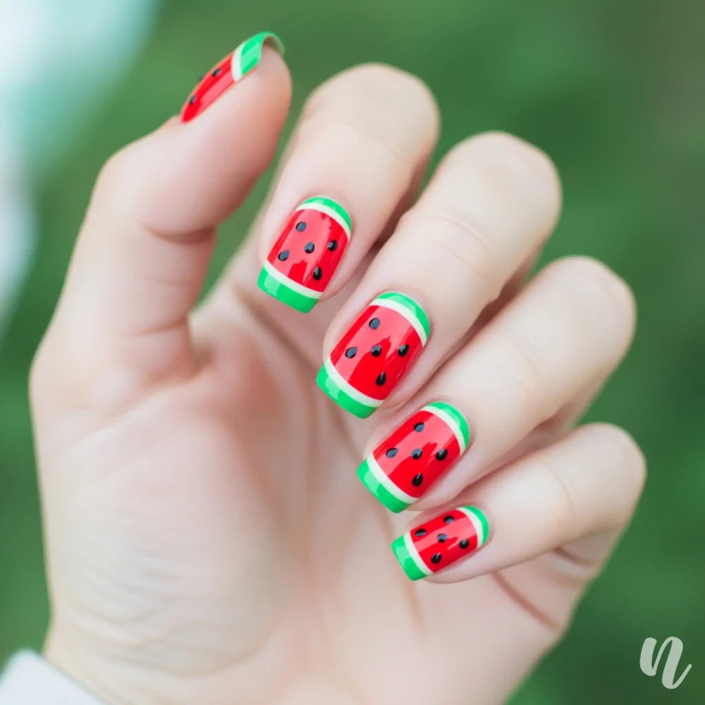 Watermelon Vibes Nails