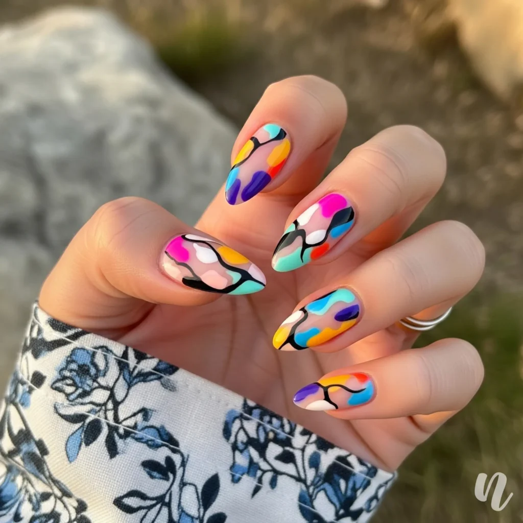 Abstract Almond Nails