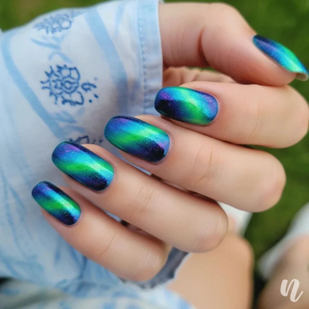Aurora Borealis Nails