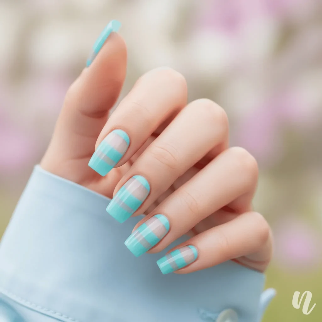 Baby Blue Jelly Nails