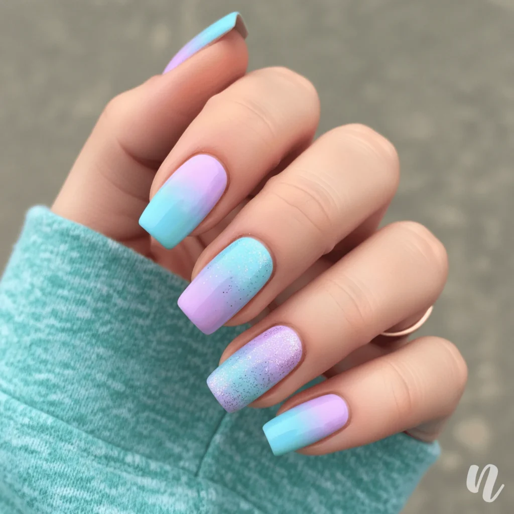 Baby Blue & Lilac Gradient