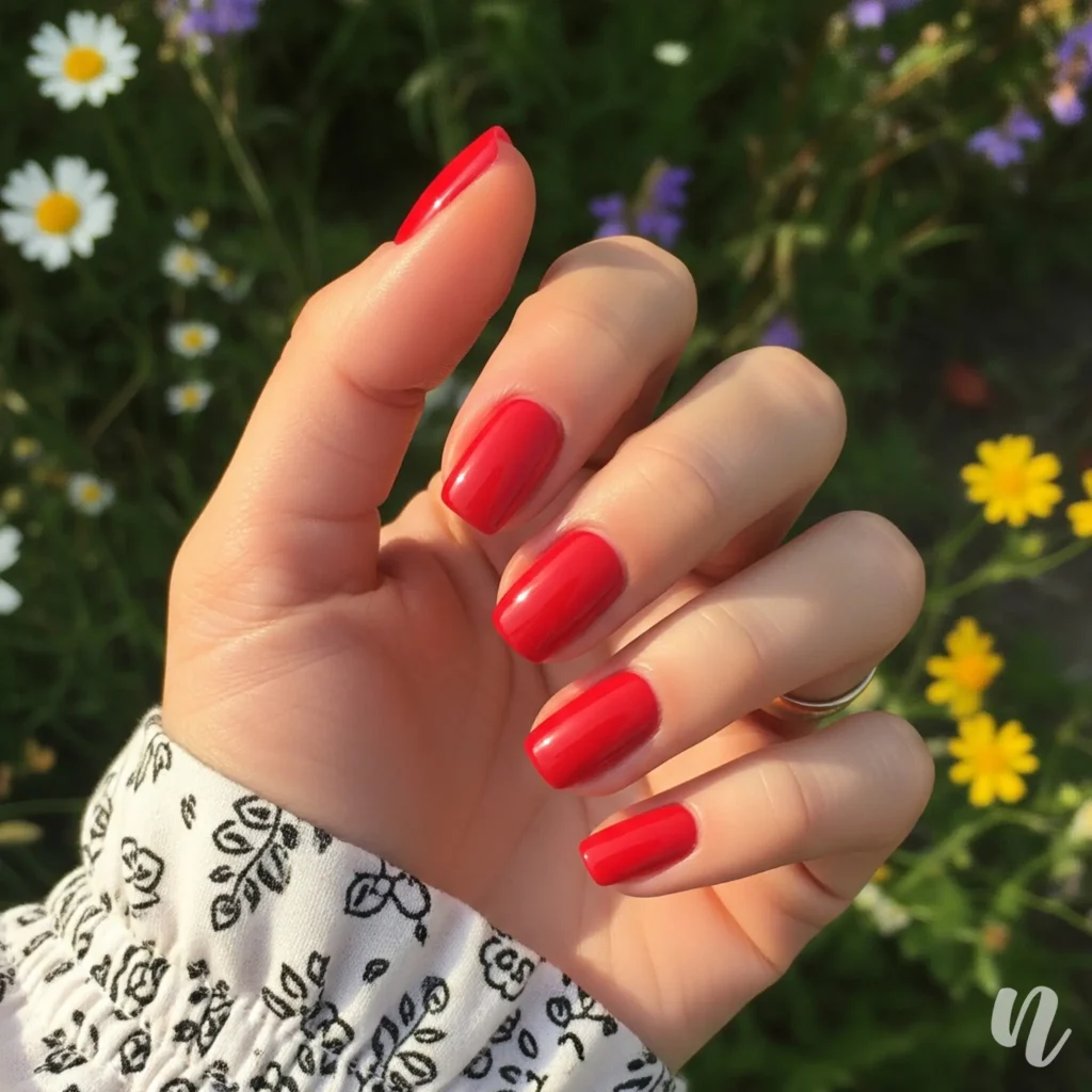 Classic Red Holiday Nails