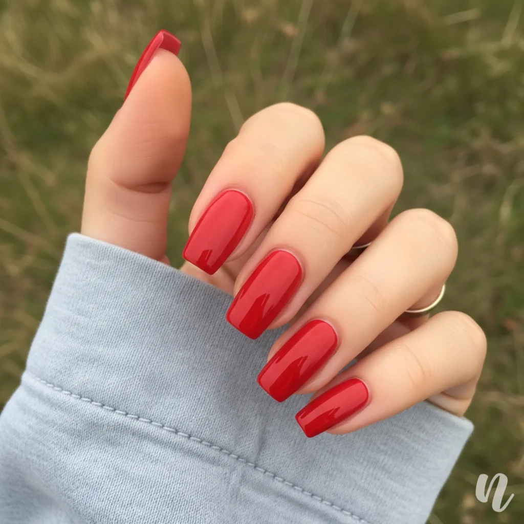 Classic Red Valentine Nails