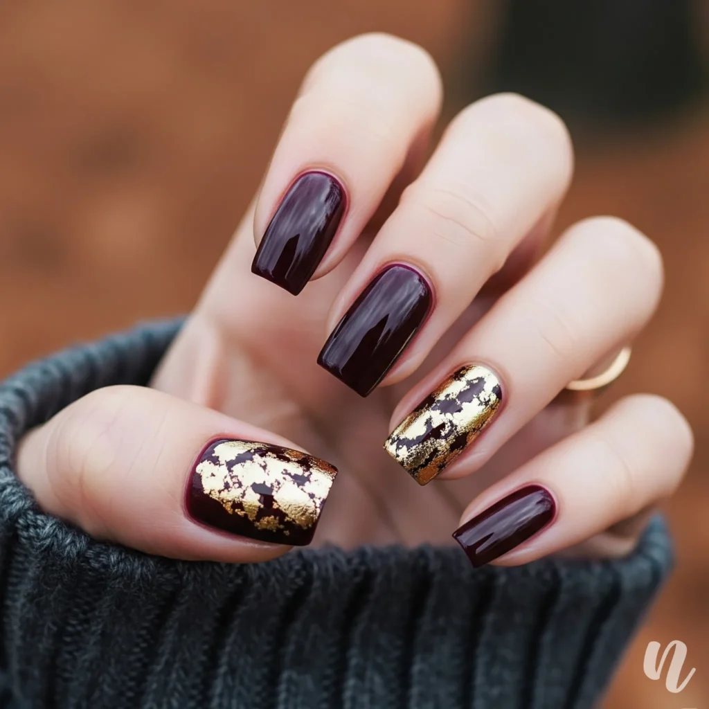 Deep Burgundy Wine Nails
