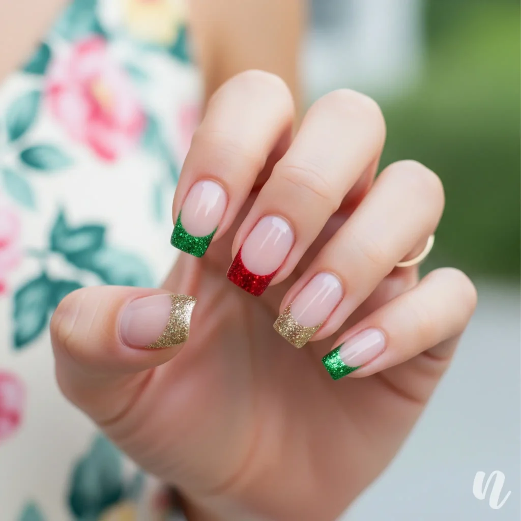 Festive French Tips