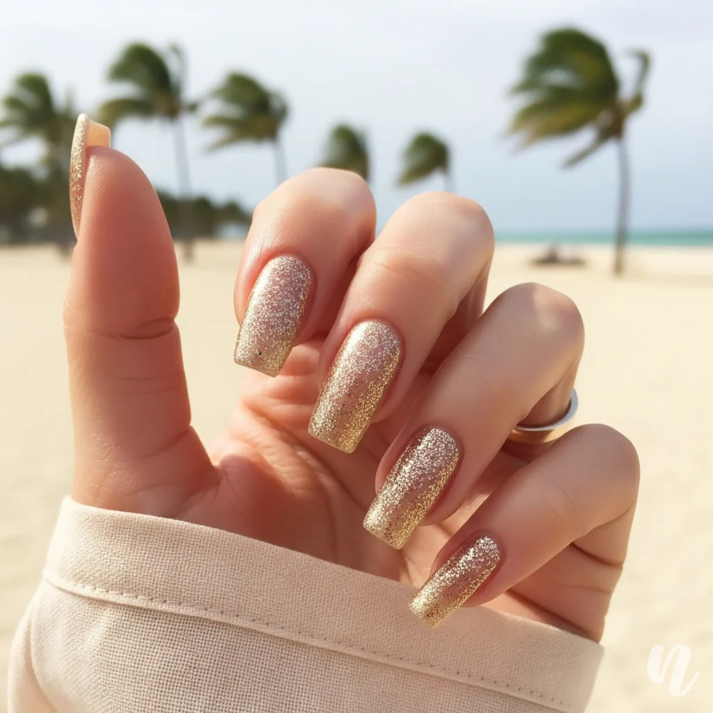 Glitter Sand Nails