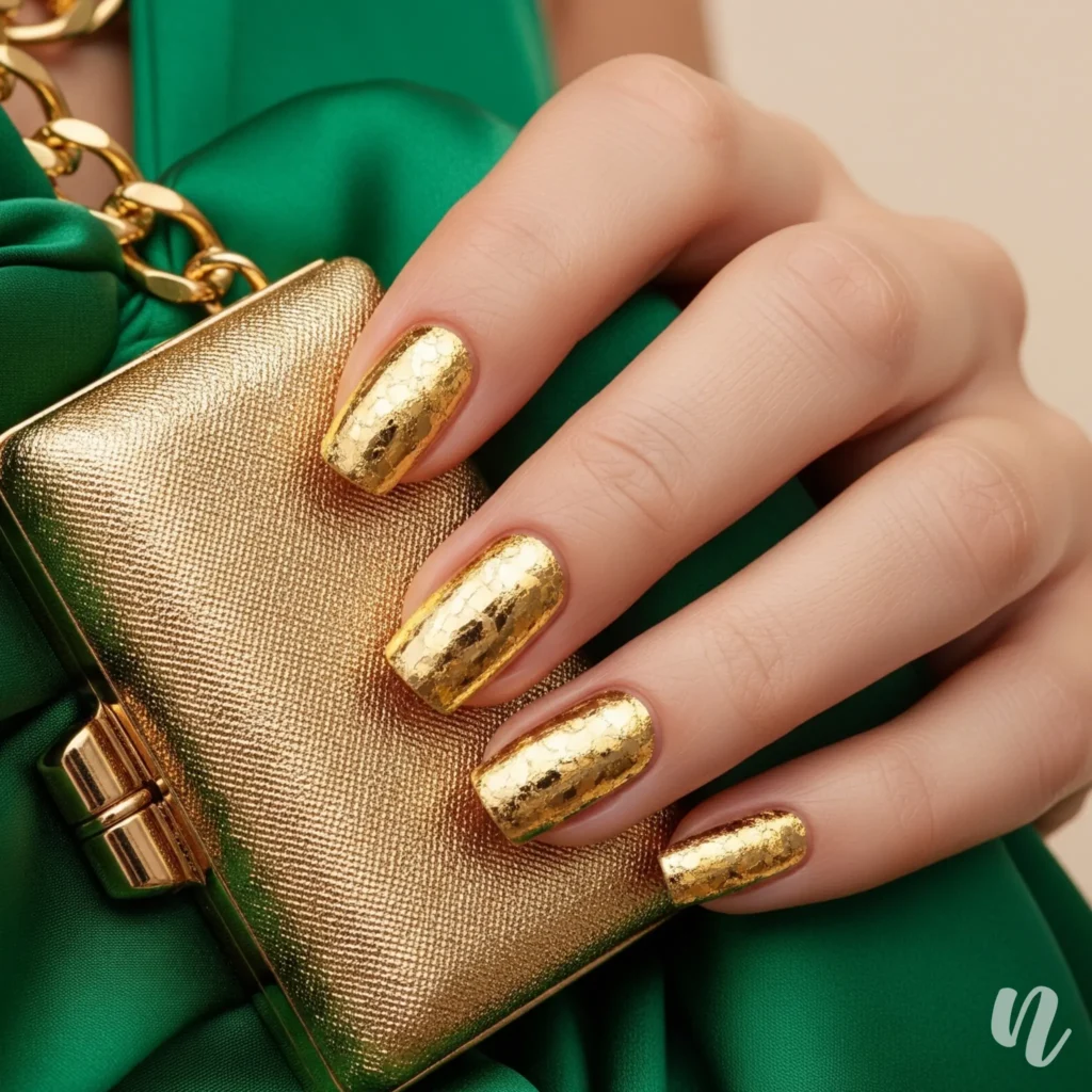 Gold Foil Nails