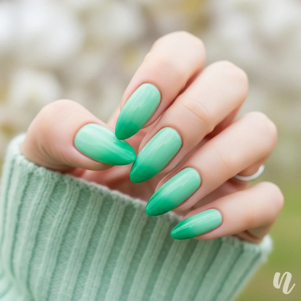 Green Tea Almond Nails