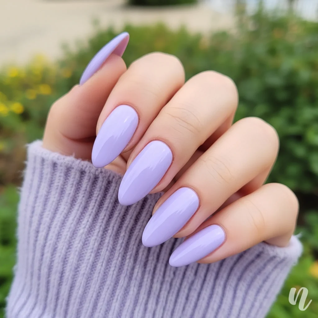 Lavender Dreams Almond Nails