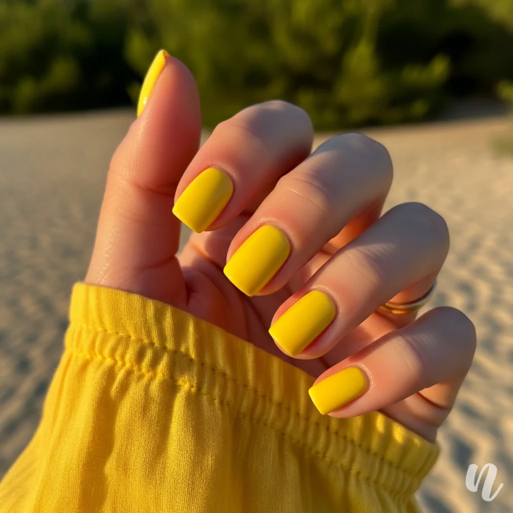 Lemon Yellow Nails