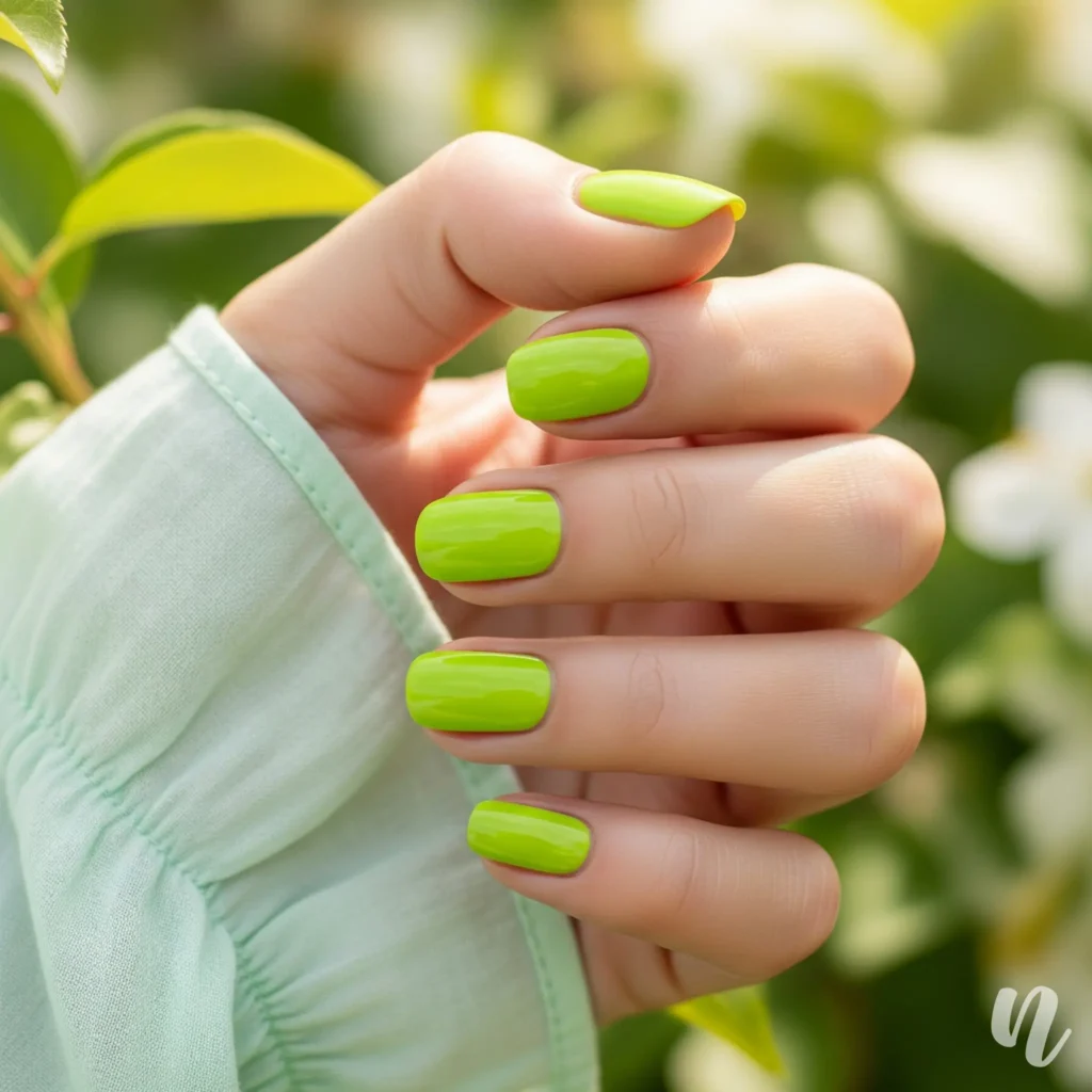 Lime Zest Burst Nails