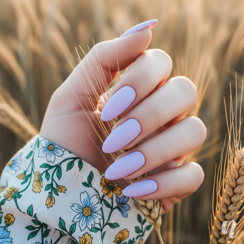 Matte Almond Nails