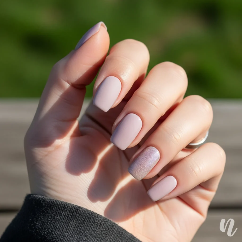 Matte and Glossy Combo Nails