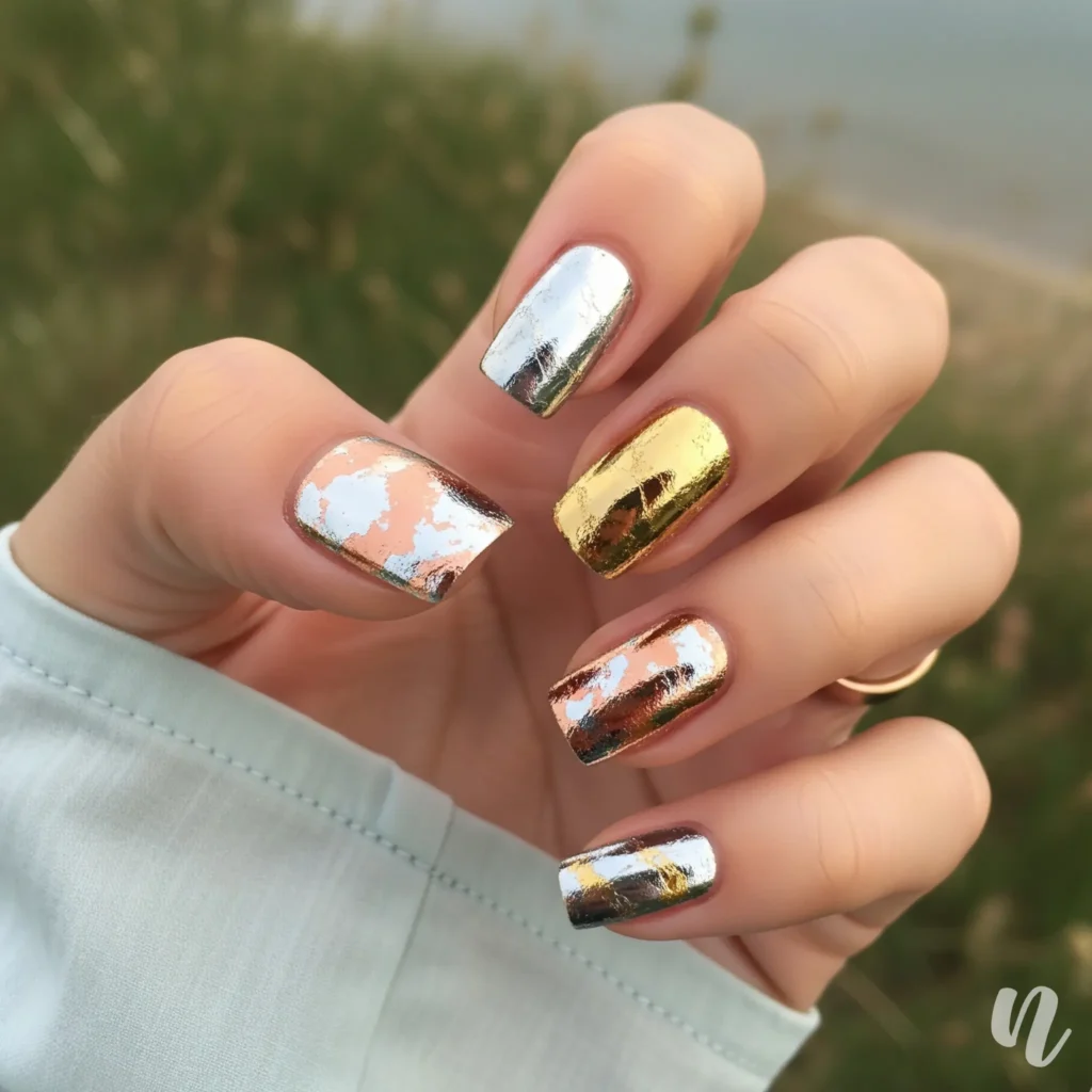 Metallic Foil Nails