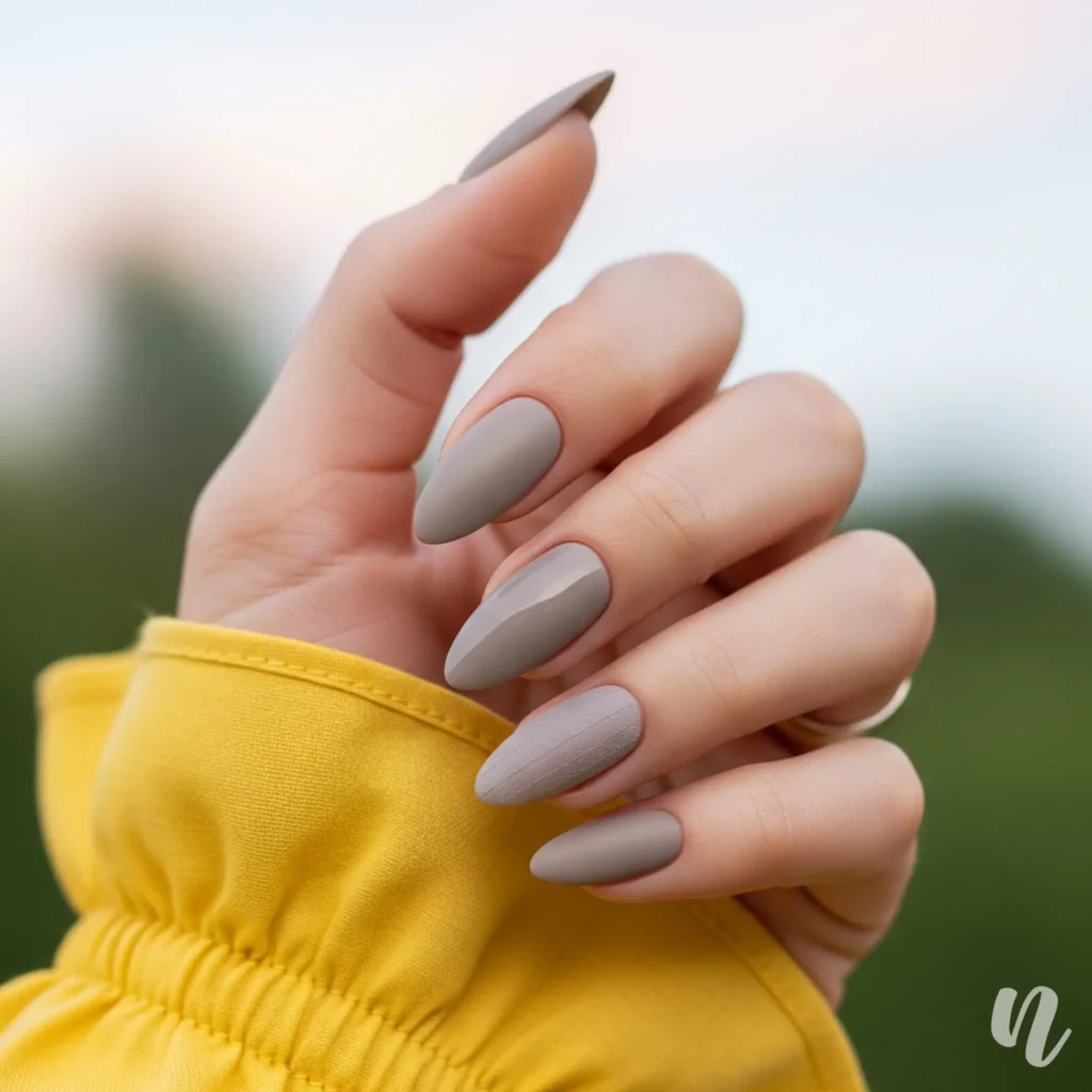 Monochrome Almond Nails