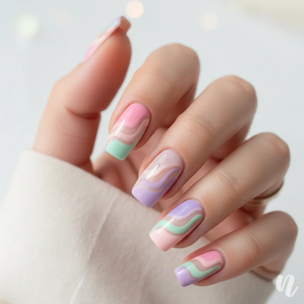 Pastel Acrylic Nails