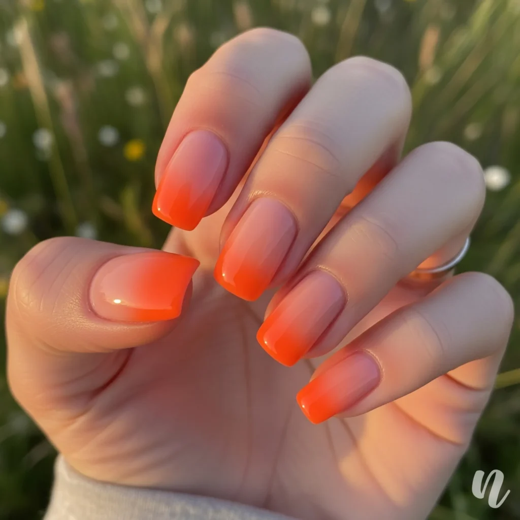 Solar Flare Orange Nails