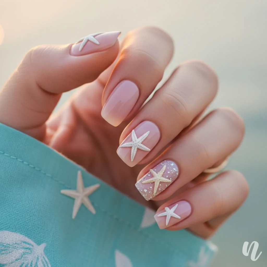 Starfish Accent Nails