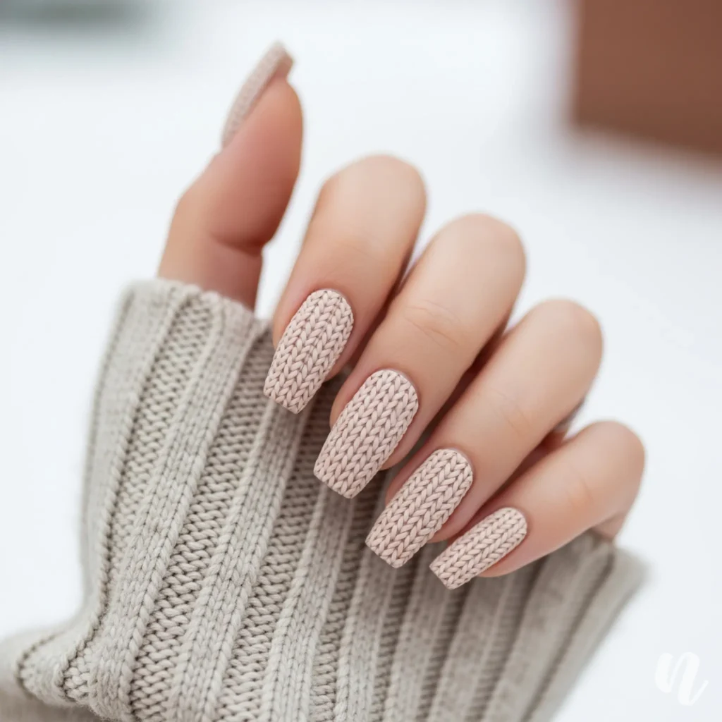Sweater Texture Nails