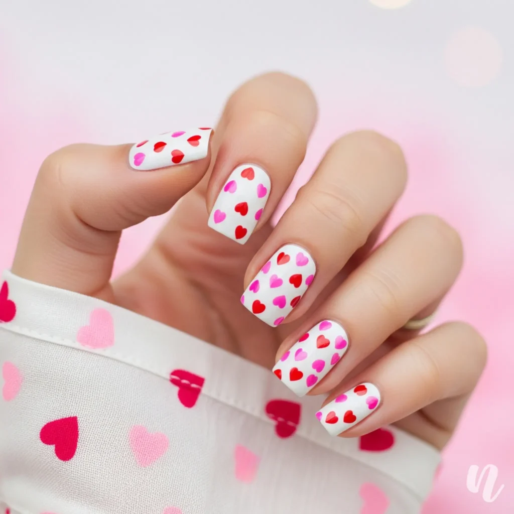 Sweetheart Polka Dot Nails