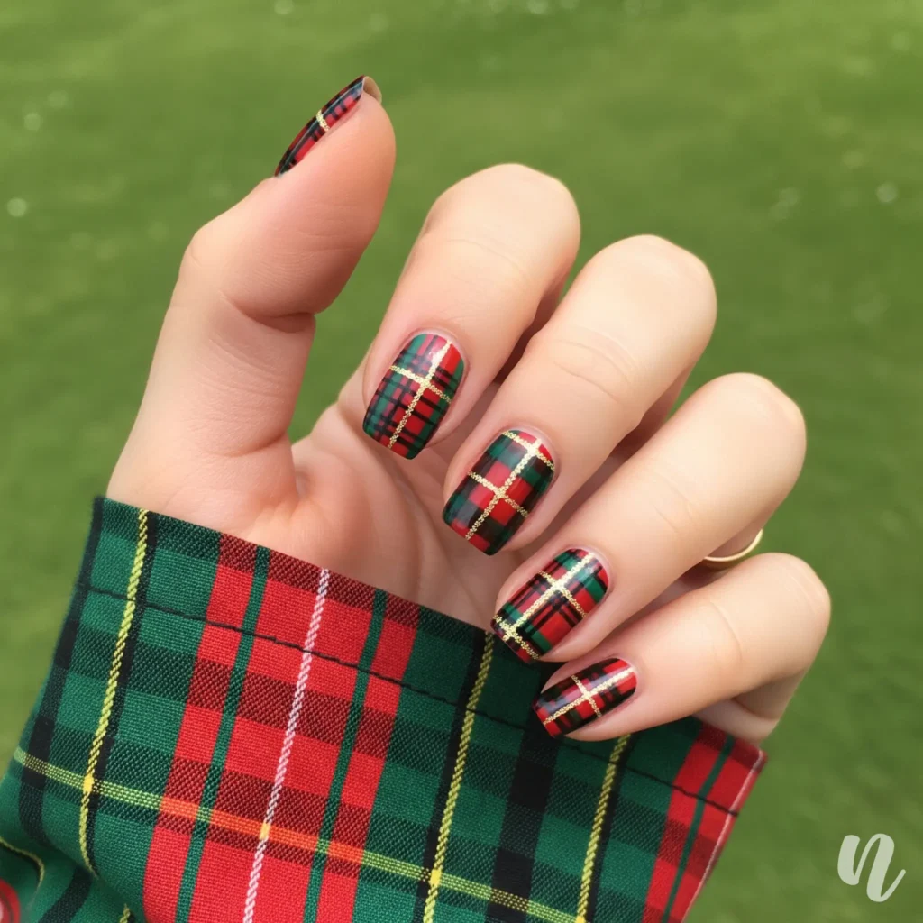 Tartan Plaid Nails