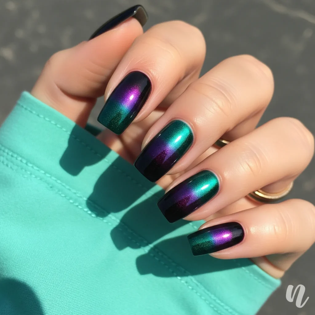 Velvet Cat Eye Nails