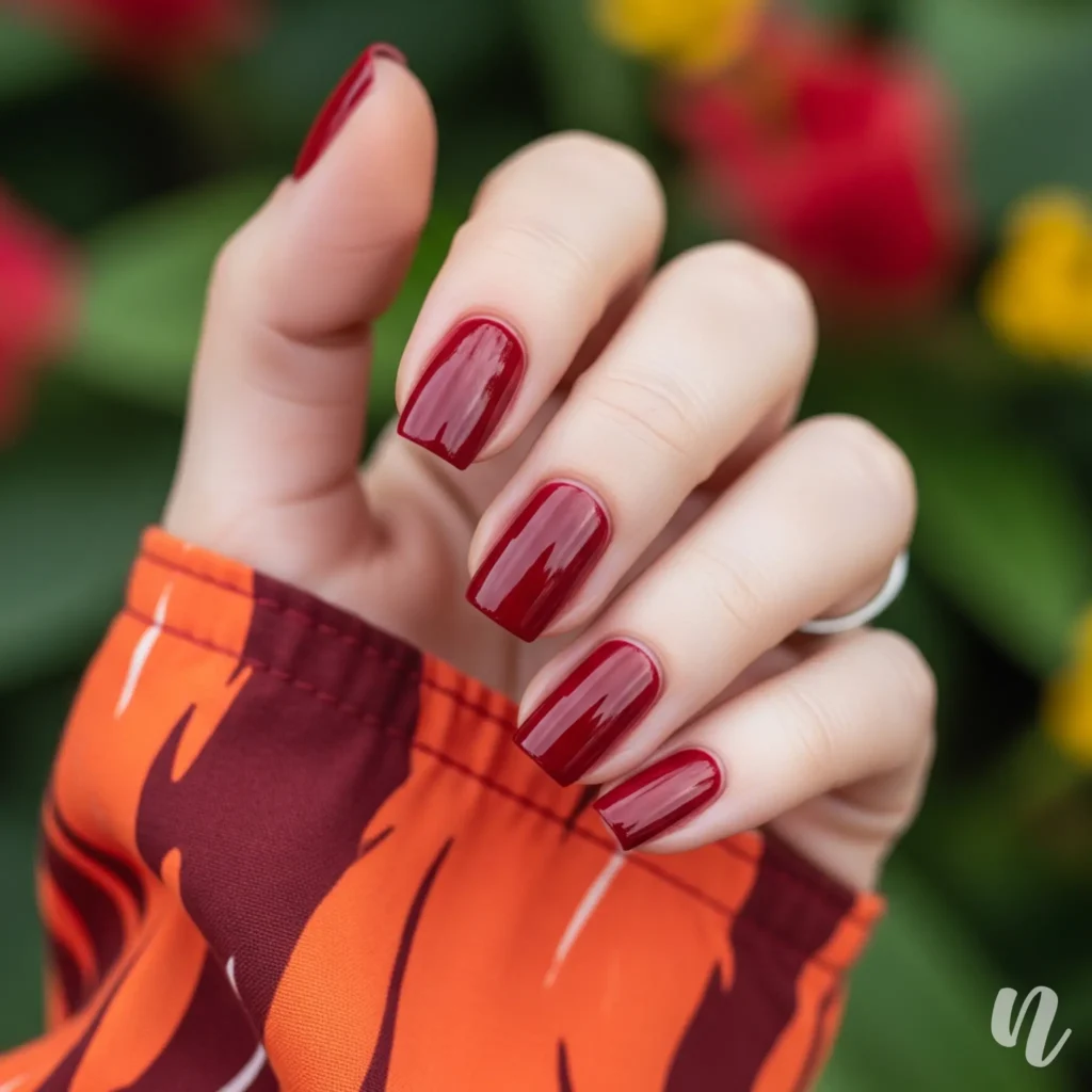 Volcanic Sunset Red Nails